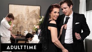 Super-fucking-hot-tatted worm Ruby Lynne caught pounding at a funeral!