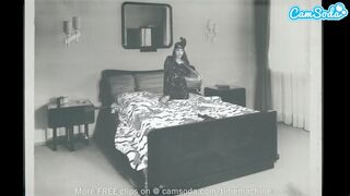 Red-hot teen chick toying with blondes with fat fake schlongs in front of cam