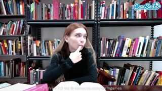 Teen school college girl privately fapping on the cam during inspect break