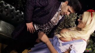 Nothing makes me more satisfied with this bony meaty-jugged lady than railing a tail