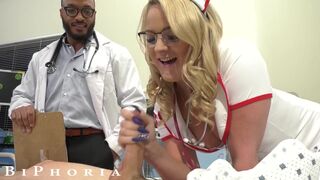 BiPhoria - Bisex threeway in the clinic