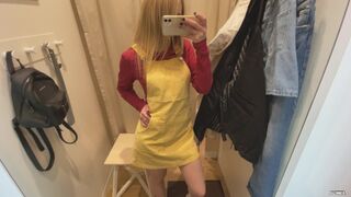 He didn't buy anything, but he pulverized her in the dressing apartment