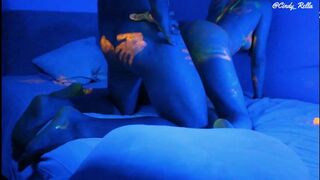 Uv light under color duck & trash bang