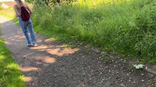 Shameless teenager lady catches me bashing my jizz-shotgun, and she's up to horny things