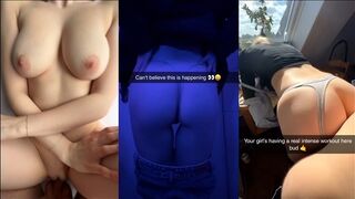 Grubby ravaging of schoolgirls in a snapchat selection on screen 3