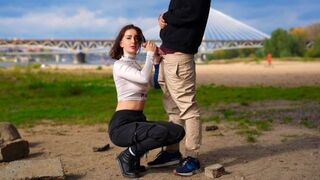 Public ravage vlog: blow and sudden vulva loading