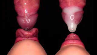 Close-up: the finest bottom-up with a deepthroat-up rubber! It pours out the protection and plays with splashed delectation!