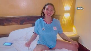 Steamy woman likes football and firm ravage