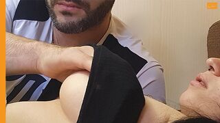 Rigid wiggling ejaculation from the nip game