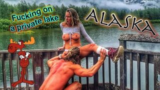 Naughty pound in a panty at a intimate lake in Alaska