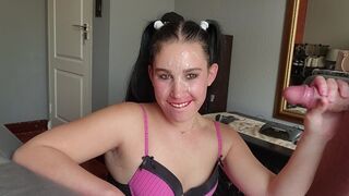 This muddy piggy tart just wants to inhale my manstick, get beat in the face and get shot