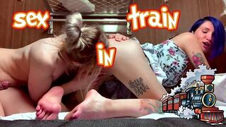 Trans damsel pulverizes her gf on the instruct until nobody watches