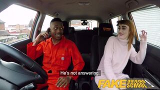 Fake Driving College I'm gonna bust on your big black cock