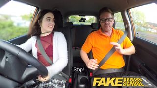 Fake Driving College - fresh schoolgirl's taut muff initiated
