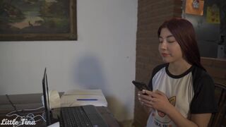 Bored girl invites her beau over to ravage