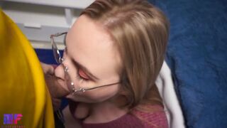 Chesty gf deep throated and banged