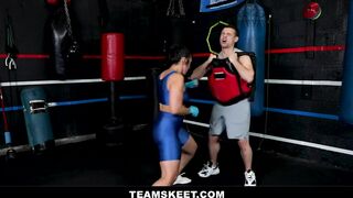 A lil' tear up after the kickboxing exercise