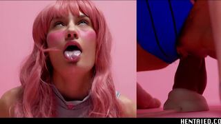 Real life anime porn - squinting nymph and her vibrator