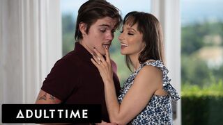 Shameless step-mom pampering her son for relieving