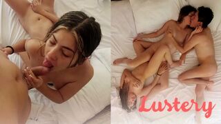 Seductive Brazilian amateurs share the rock hard man sausage together