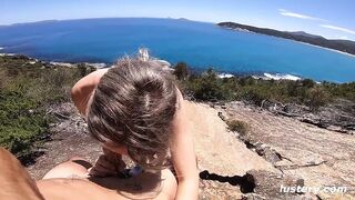 An adventurous pair of Italians are drilling insanely in the gorgeous bay