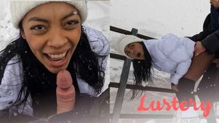 Sofi Vega snow tear up in the snow - super hot Brazilian hook-up