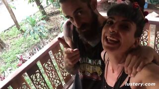 Maya gives up herself the hefty dude of edward in the jungle