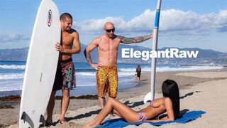 Anissa Kate dual surfing in America Hd