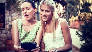 Delicious Cat's frigs give her acquaintance Nataly Von an ejaculation