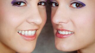 Carolina Abril and Silvie Luca's steaming face in girl-on-girl company