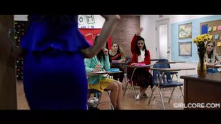 Angela Milky and Georgia Jones are penalizing the nailing teenie schoolgirls